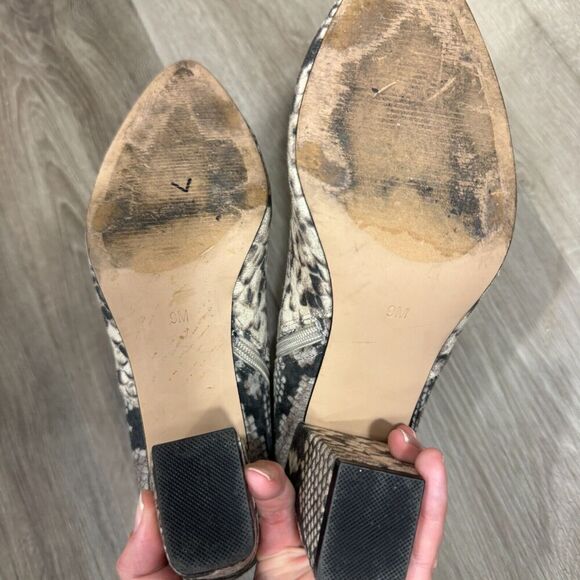 Steve Madden Elroy Ankle Bootie Women's 9 Snakeprint Fabric‎ Block Heel Boots - Picture 7 of 11